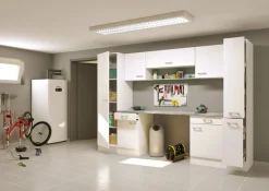 Flex-Well Mehrzweckschrank-Set »LUCCA, 9-teilig, Hauswirtschaft-, Hobby/Werkraum, Küche, Breite 290 cm« Komplett-Set, bestehend aus: 2x Unter-, 3x Ober- und 2x Hochschrank, Regal+APL, 9 Stk. tlg.