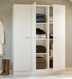 Flex-Well Mehrzweckschrank-Set »LUCCA, 3-teilig, Büro, Ankleide, Küche oder Werkstatt.., Breite 150 cm« Komplett-Set, bestehend aus: 3 Vorratsschränken mit jeweils 4 großen Fächern, 3 Stk. tlg.