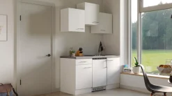 Flex-Well Pantryküche »Kopenhagen« Breite 150,5 cm, mit Unterbau-Kühlschrank, Kochfeld und Spüle