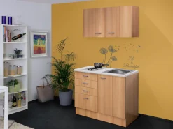 Flex-Well Pantryküche »Nano« Gesamtbreite 100 cm, mit Kochfeld und Spüle, viele Farbenvarianten