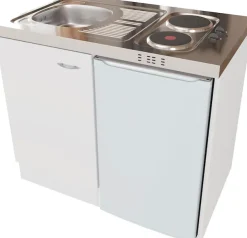 Flex-Well Pantryküche »Pantry« Gesamtbreite 100 cm, mit DUO Kochfeld und Kühlschrank