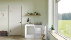 Flex-Well Pantryküche »Pantry« Gesamtbreite 100 cm, mit DUO Kochfeld und Kühlschrank