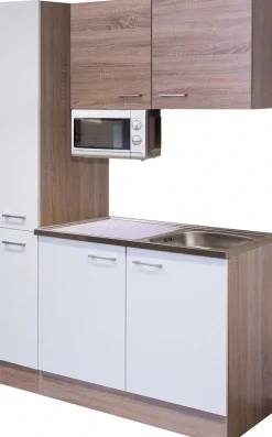 Flex-Well Pantryküche »Samoa« Gesamtbreite 130 cm, mit Apothekerschrank und Mikrowelle etc.