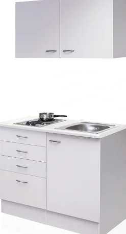 Flex-Well Pantryküche »Wito« Gesamtbreite 100 cm, mit Kochfeld und Spüle, viele Farbenvarianten