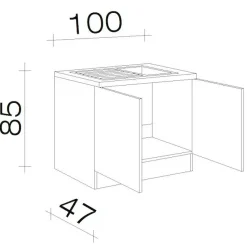 Flex-Well Spülenschrank »Bergen« (B x H x T) 100 x 85 x 50 cm, inkl. Einbauspüle