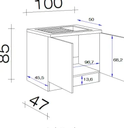 Flex-Well Spülenschrank »Bergen« (B x H x T) 100 x 85 x 50 cm, inkl. Einbauspüle