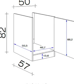 Flex-Well Spülenschrank »Kopenhagen« (B x H x T) 50 x 82 x 57 cm