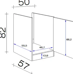 Flex-Well Spülenschrank »Lund« (B x H x T) 50 x 82 x 57 cm, ohne Arbeitsplatte