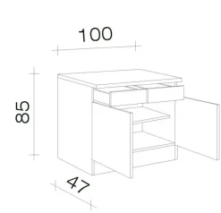Flex-Well Unterschrank »Bergen« (B x H x T) 100 x 85 x 50 cm, für viel Stauraum