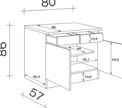 Flex-Well Unterschrank »Nepal« (B x H x T) 80 x 85/86 x 60 cm, für viel Stauraum