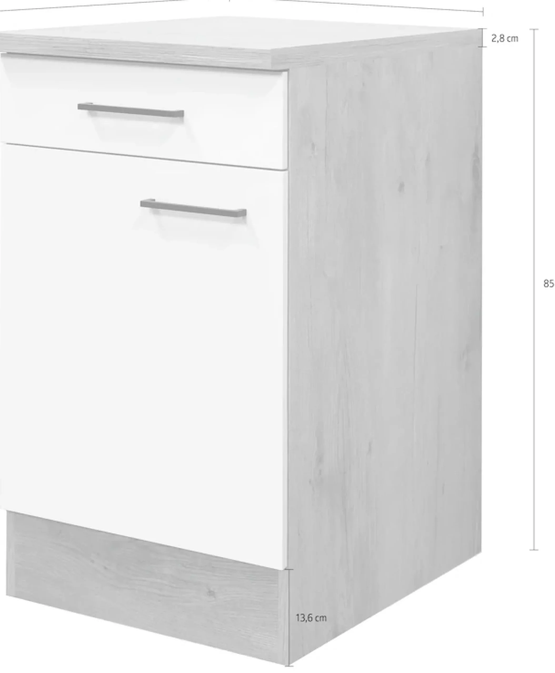 Flex-Well Unterschrank »Vintea« (B x H x T) 50 x 85 x 60 cm, mit Metallgriffen