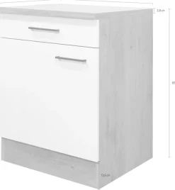 Flex-Well Unterschrank »Vintea« (B x H x T) 60 x 85 x 60 cm, mit Metallgriffen