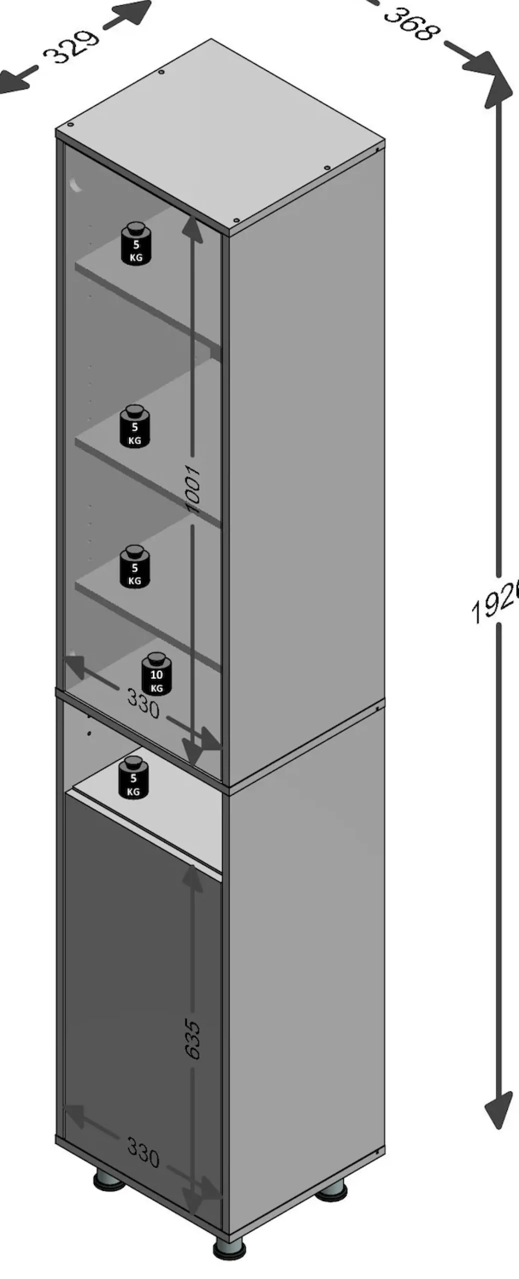 FMD Hochschrank »Zamora« Breite 36,8 cm