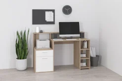 FMD Regal-Schreibtisch »Bolton« Schreibtisch mit Stauraum und Ablage, offene Fächer, 138,5 cm breit