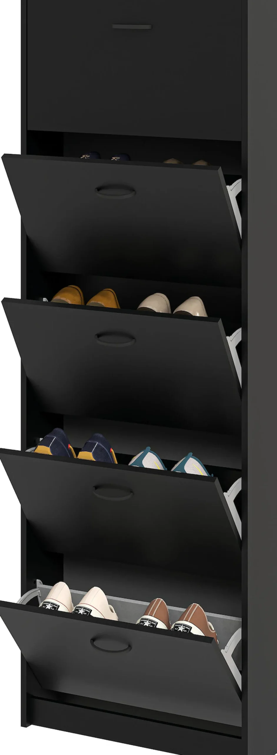 FMD Schuhschrank »Step 5« Schuhkipper, 5 Schuhklappen, für schmale Flure, Tiefe: 17 cm