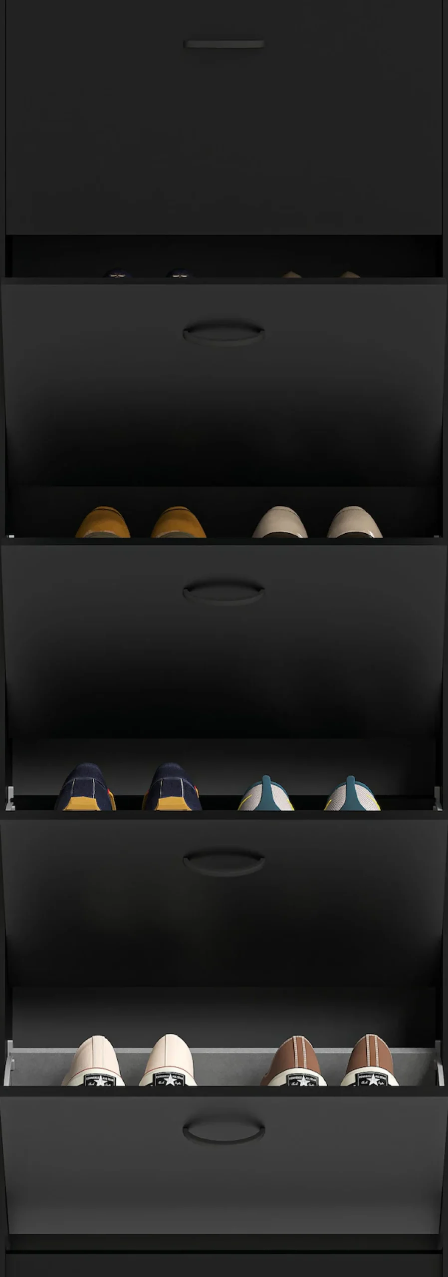 FMD Schuhschrank »Step 5« Schuhkipper, 5 Schuhklappen, für schmale Flure, Tiefe: 17 cm