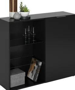 FMD Standvitrine »Dark« mit 2 Glaseinlageböden,Breite ca. 99 cm