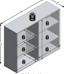FMD Standvitrine »Dark« mit 2 Glaseinlageböden,Breite ca. 99 cm