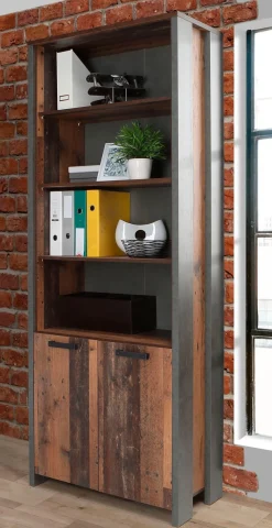 FORTE Aktenregal »Clif« Bücherregal, Breite 86 cm, viel Stauraum mit 2 Türen