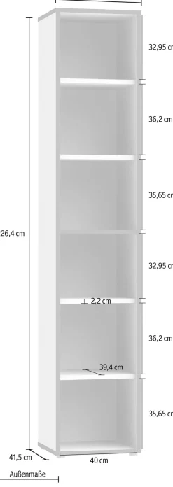 FORTE Aktenregal »Keflav« Breite 44,8 cm