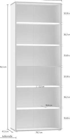 FORTE Aktenregal »Keflav« Breite 84,5 cm