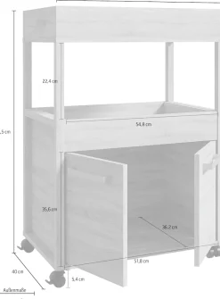 FORTE Barschrank »Homebar« Höhe ca. 88,5 cm