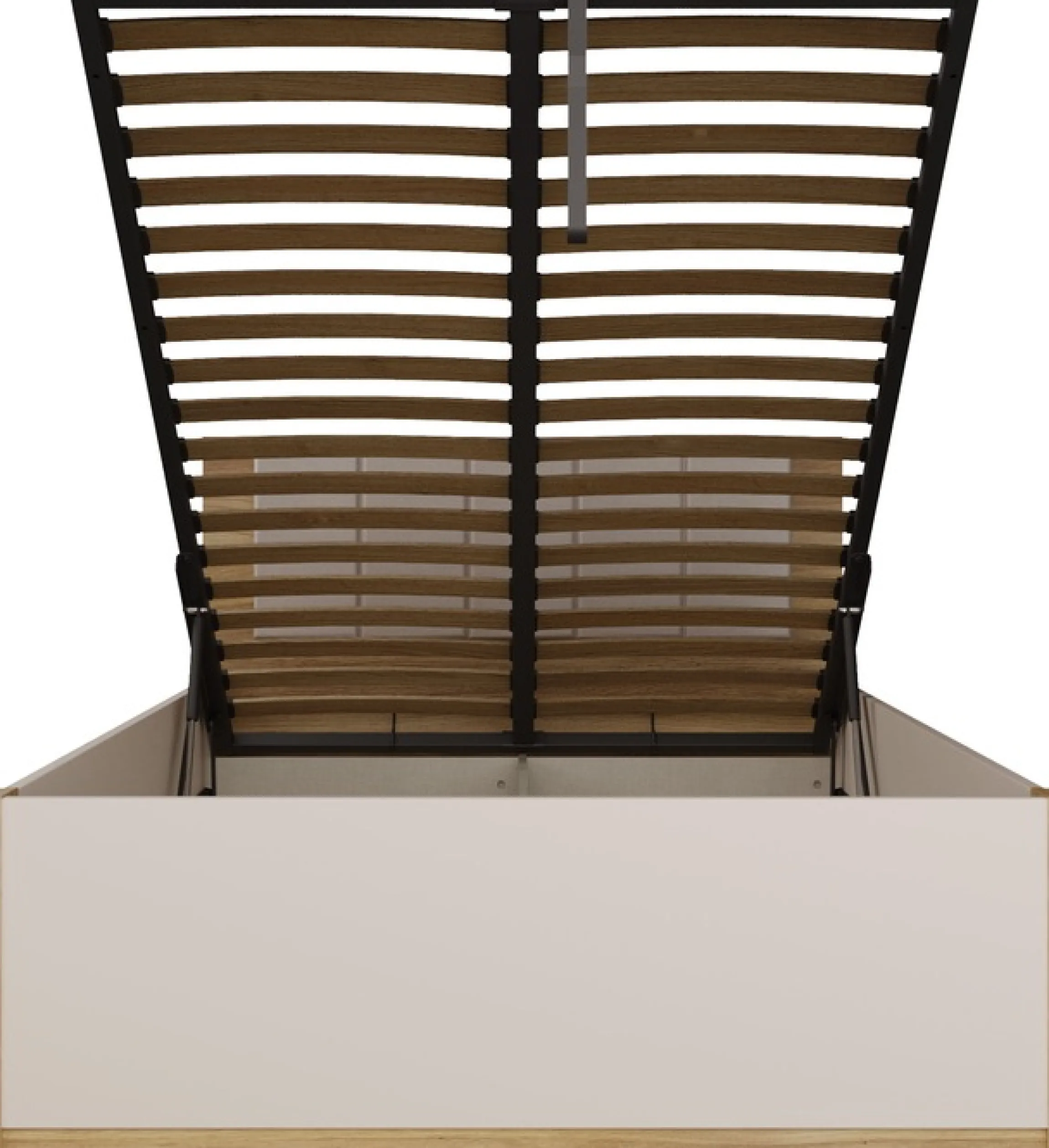 FORTE Bettgestell »Oak Squere« B/H/T :125,8/90/205,2cm aufklappbarer Lattenrost, Stauraum