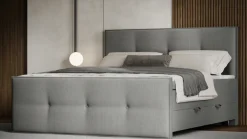 FORTE Boxspringbett »Eve inkl. zwei Bettkästen und Kaltschaum Topper« und einer 7-Zonen-Tonnentaschen-Federkernmatratze (H3)