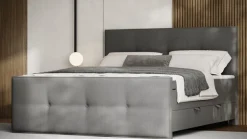 FORTE Boxspringbett »Eve inkl. zwei Bettkästen und Kaltschaum Topper« und einer 7-Zonen-Tonnentaschen-Federkernmatratze (H3)