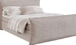 FORTE Boxspringbett »Harmonie inkl. Bettkasten und Topper, Kopf- und Fußteil in Kissenoptik« in den Breiten 140cm, 160cm und 180cm erhältlich