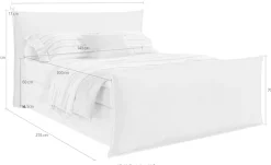 FORTE Boxspringbett »Harmonie inkl. Bettkasten und Topper, Kopf- und Fußteil in Kissenoptik« in den Breiten 140cm, 160cm und 180cm erhältlich