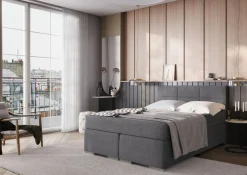 FORTE Boxspringbett »ONE erhältlich in den Breiten 140cm, 160cm & 180cm« Bezugsstoff ist tierfreundlich und pflegeleicht,