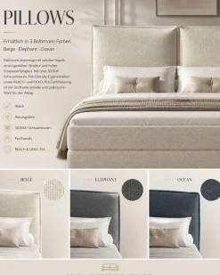 FORTE Boxspringbett »Pillows mit Bettkasten, erhältlich in den Breiten 140, 160 & 180cm« in verschiedenen Farben erhältlich