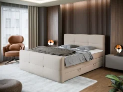 FORTE Boxspringbett »STAR erhältlich in den Breiten 140cm, 160cm & 180cm, inkl. Bettkasten« inkl. Fußteil, erhältlich in verschiedenen Farben