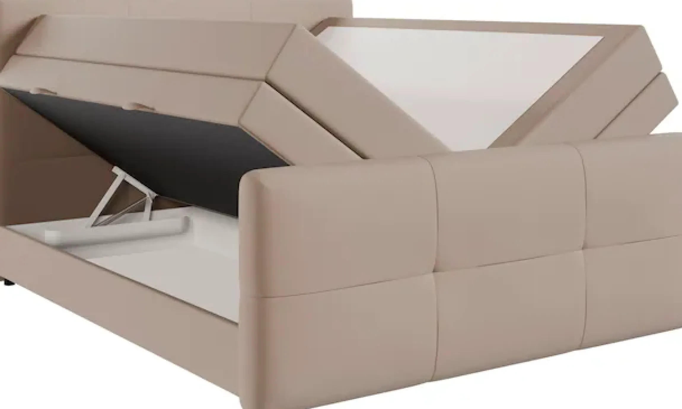 FORTE Boxspringbett »STAR erhältlich in den Breiten 140cm, 160cm & 180cm, inkl. Bettkasten« inkl. Fußteil, erhältlich in verschiedenen Farben