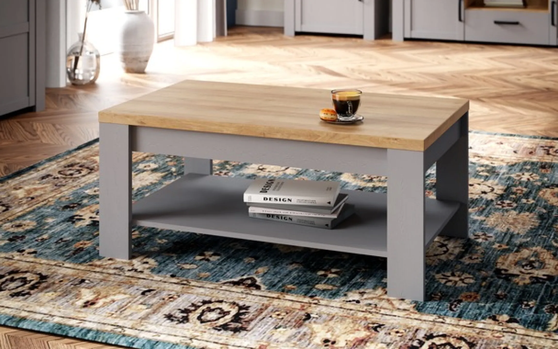 FORTE Couchtisch »Bohol« B/H/T 100/45,7/60 cm zweifarbiges Dekor