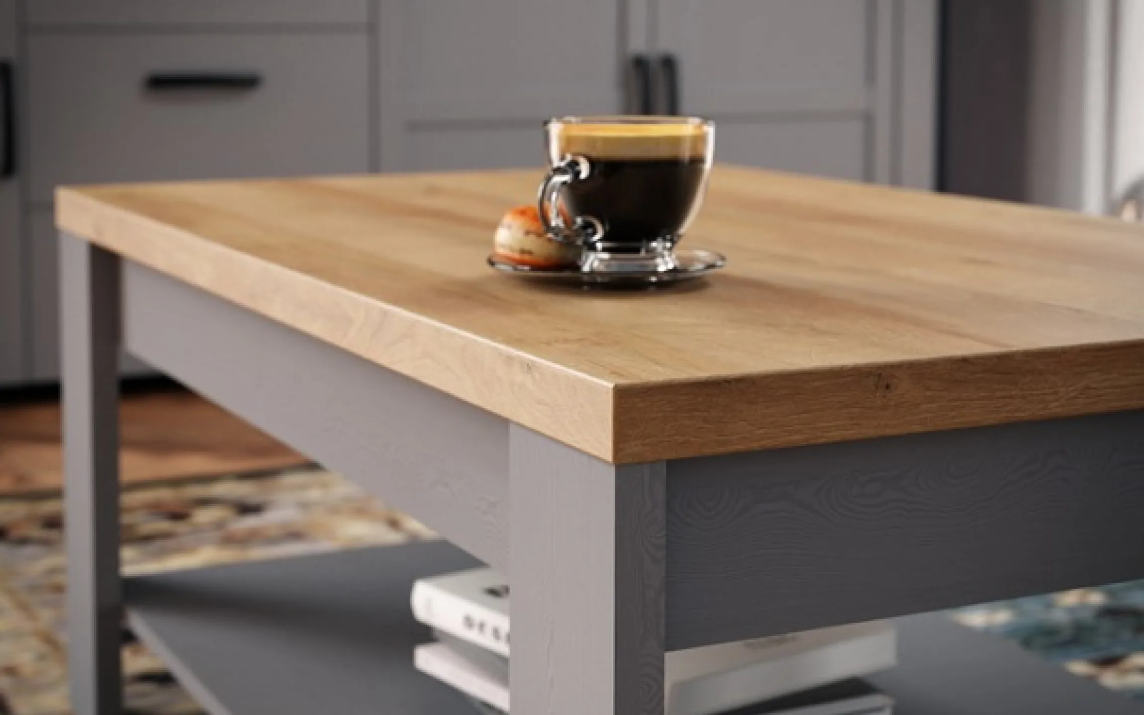FORTE Couchtisch »Bohol« B/H/T 100/45,7/60 cm zweifarbiges Dekor