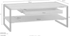 FORTE Couchtisch »High Rock« Breite ca. 111 cm