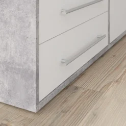 FORTE Drehtürenschrank »Mokkaro, Kleiderschrank,zeitloses Design, 4 türig« viel Stauraum, Schubladen, Stangengriffe, Made in Europe
