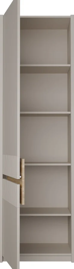 FORTE Drehtürenschrank »Oak Squere« B/H/T 60,6/197,4/41,7 cm/ Softclose, inklusive Beleuchtung