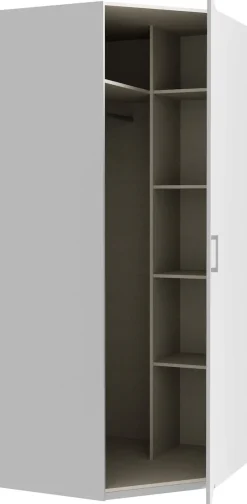 FORTE Eckkleiderschrank Eckkleiderschrank, Stauraum, Aufsatz optional bestellbar