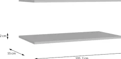 FORTE Einlegeboden »Bohol« 2er Set Einlegeböden, B/H/T 1052/2,2/55 cm