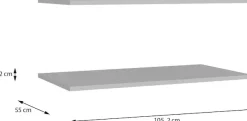 FORTE Einlegeboden »Bohol« 2er Set Einlegeböden, B/H/T 1052/2,2/55 cm