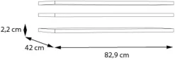 FORTE Einlegeboden 3 tlg. Set, Breite 82,9 cm