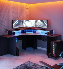 FORTE Gamingtisch »Tezaur« mit RGB-Beleuchtung, Breite 160 cm