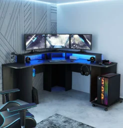 FORTE Gamingtisch »Tezaur« mit RGB-Beleuchtung, Breite 160 cm