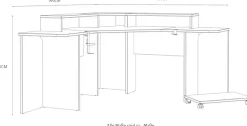 FORTE Gamingtisch »Tezaur« mit RGB-Beleuchtung, Breite 160 cm