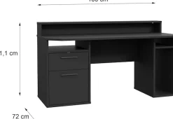 FORTE Gamingtisch »Tezaur« wahlweise mit RGB-Beleuchtung