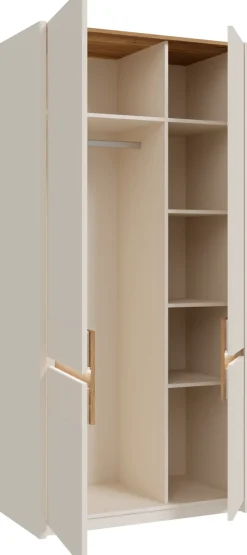 FORTE Garderobenschrank »Oak Squere, Schrank, Stauraum, Kleiderstange inklusive« B/H/T ca. 95,3x197,9x52 cm,B/H/T 95,3/197,9/52cm 2türig