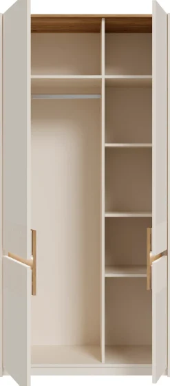 FORTE Garderobenschrank »Oak Squere, Schrank, Stauraum, Kleiderstange inklusive« B/H/T ca. 95,3x197,9x52 cm,B/H/T 95,3/197,9/52cm 2türig
